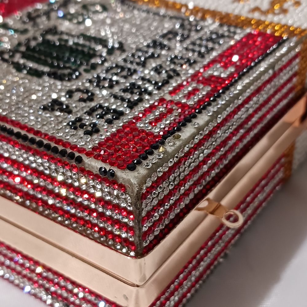 Crystal Rhinestone Embellished Money Clutch Shoulder Crossbody Bag - Picture 14 of 16